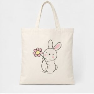 Printed Tote Rabbit